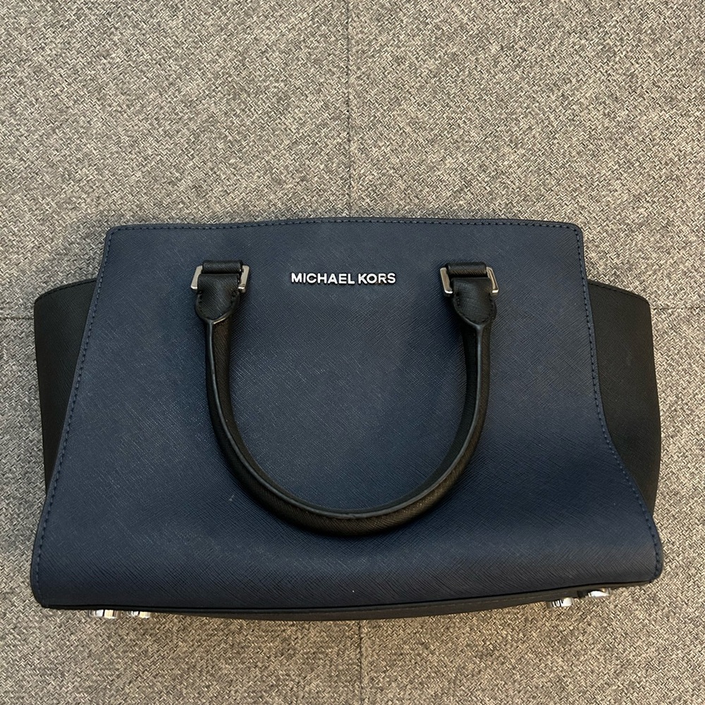 Michael Kors Navy and Black Women's Bag